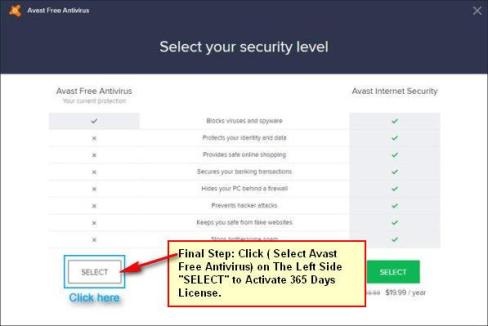avast one year activation code